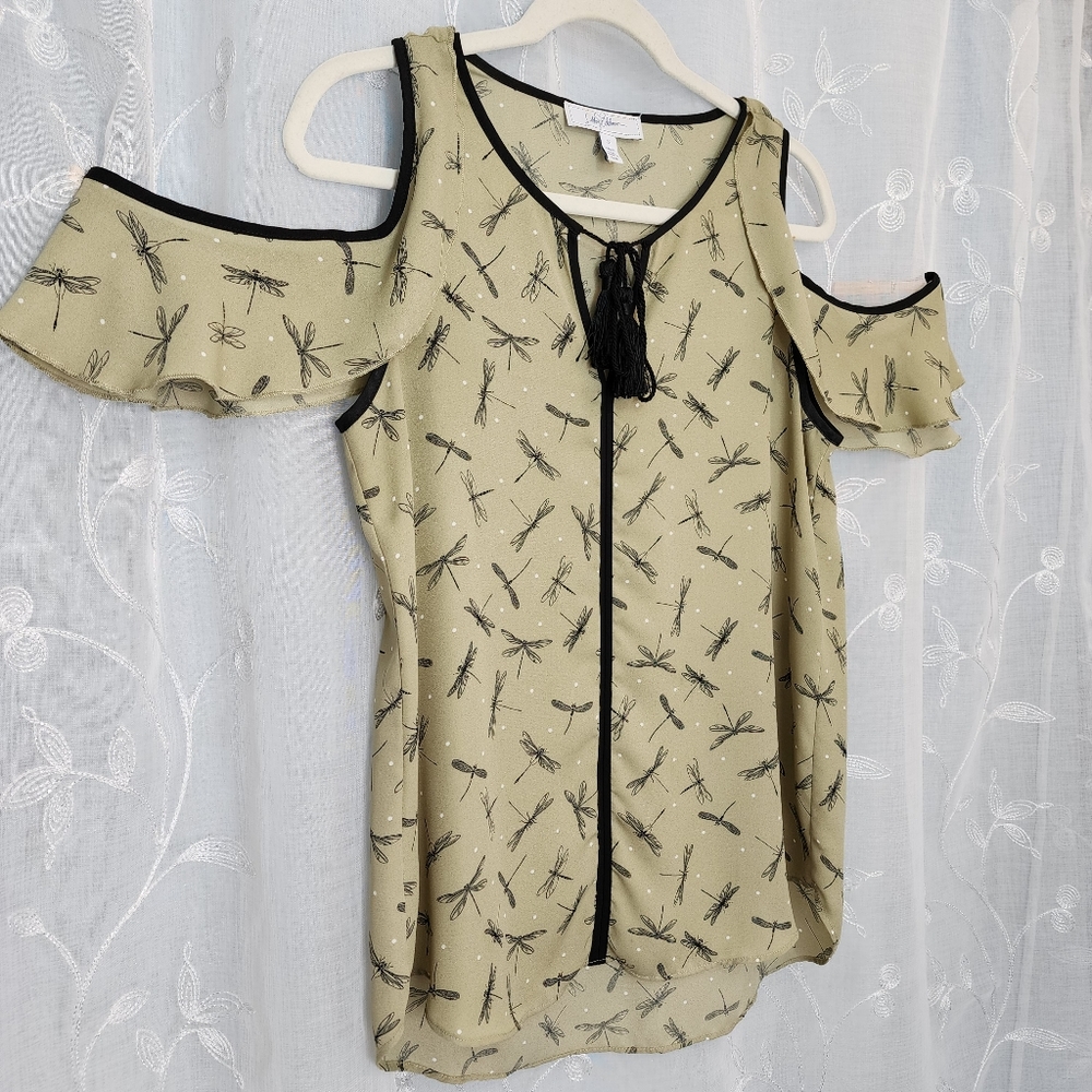 Cold Shoulder Dragonfly Blouse by Libby Edelman